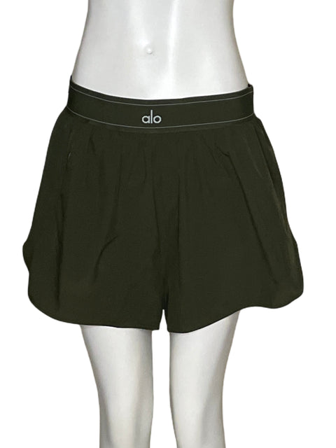 Short Alo Mariposa Verde-Talla L