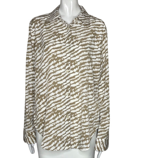 Camisa Mimosa Lineas Beige-Talla M