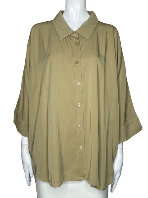Camisa Mod Ref Mangas 3/4 Marron-Talla L