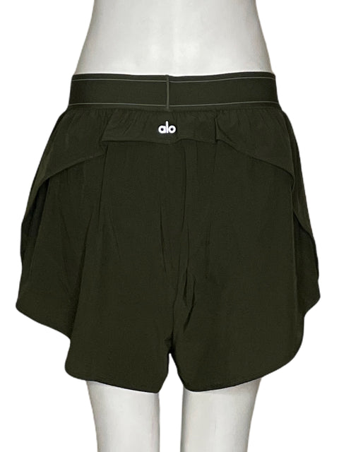 Short Alo Mariposa Verde-Talla L