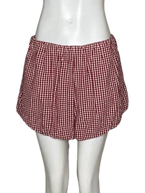 Short Posse Aurelia Mini Cuadros Rojo-Talla L