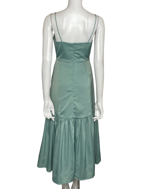 Vestido Silka Midi Botones Azul-Talla XS