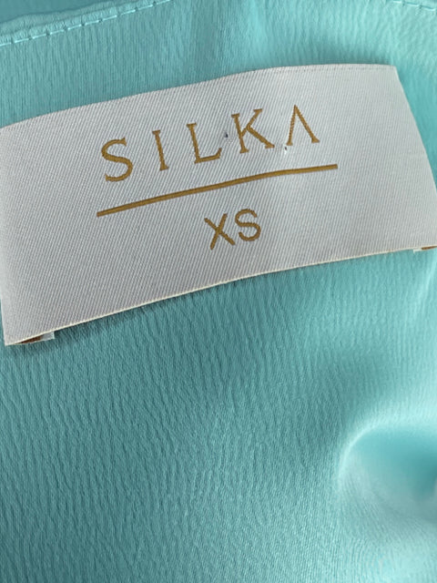 Vestido Silka Midi Botones Azul-Talla XS