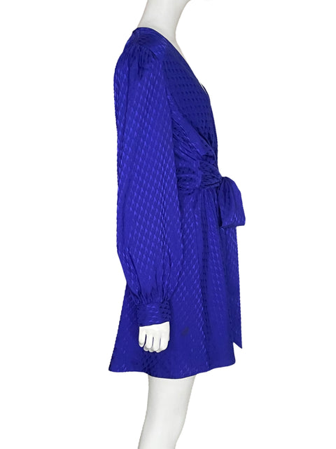 Vestido Express Mini Satinado Azul-Talla S