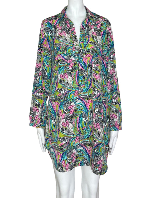 Vestido Onda de Mar Estampado Floral- Talla M