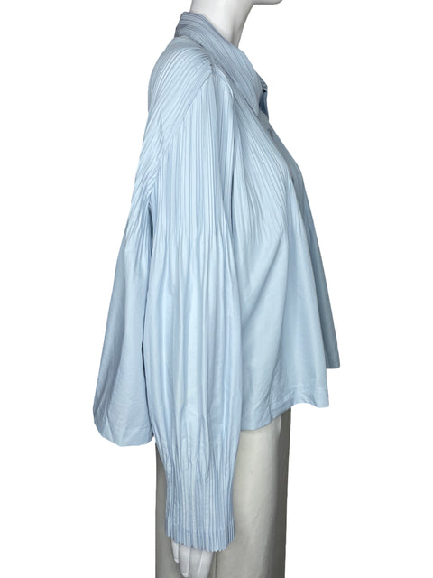 Camisa Current Air Plizado Azul-Talla L