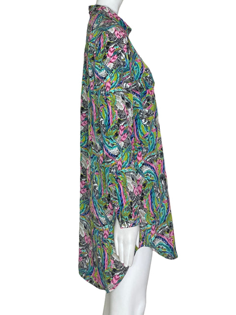 Vestido Onda de Mar Estampado Floral- Talla M