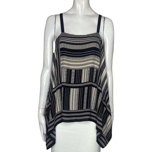 Blusa Vince Camuto Tiras Cruzadas Beige-Talla XS