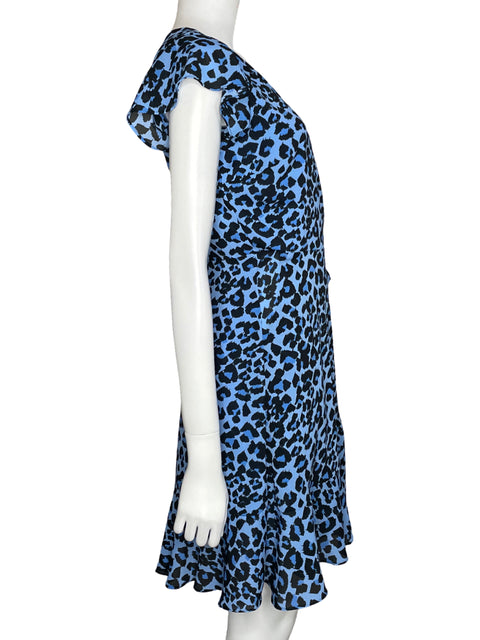 Vestido Banana Republic Mini Animal Print Azul-Talla 4