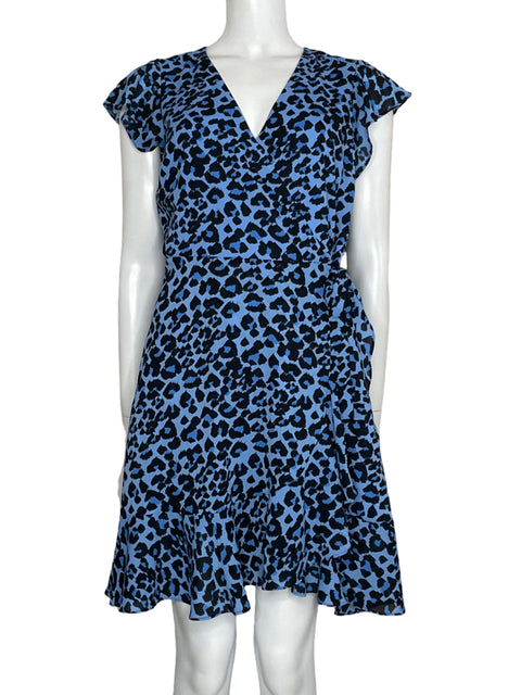 Vestido Banana Republic Mini Animal Print Azul-Talla 4