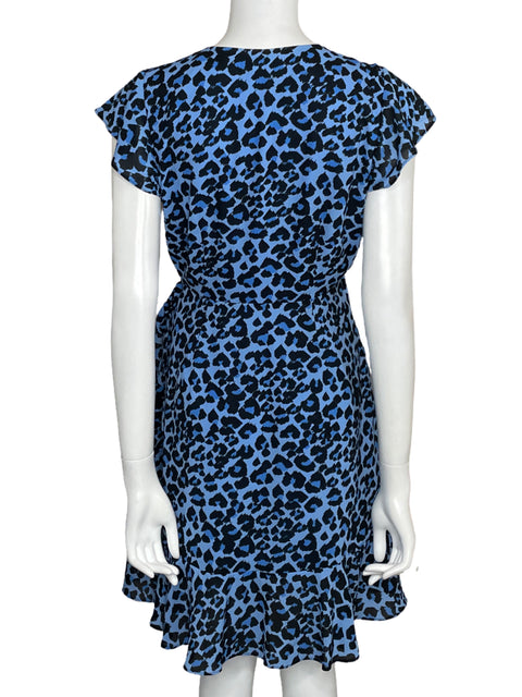 Vestido Banana Republic Mini Animal Print Azul-Talla 4