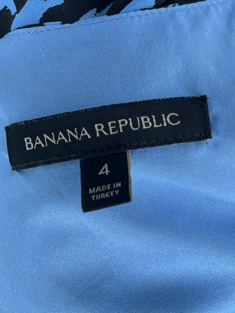 Vestido Banana Republic Mini Animal Print Azul-Talla 4