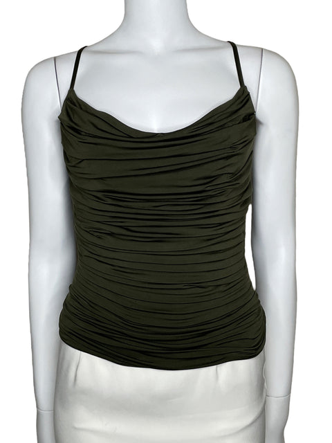 Top Express Drapeado Tirantes Verde-Talla S