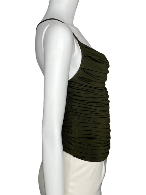 Top Express Drapeado Tirantes Verde-Talla S
