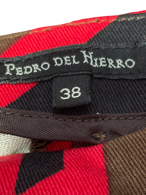 Falda Pedro del Hierro Estampado Rojo- Talla 38