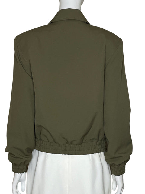 Chaqueta Zara Bomber Verde-Talla XS