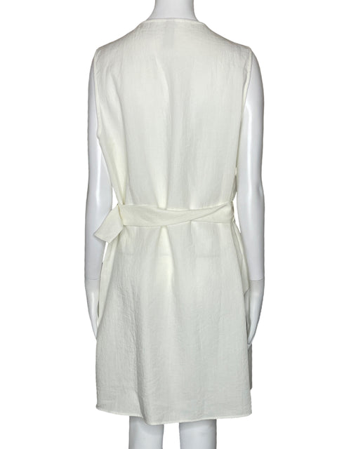 Vestido MNG Bolsillo Cinturon Blanco-Talla 10