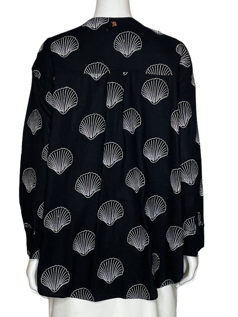 Cardigan Mio Coral Conchas Bordado Negro-Talla U