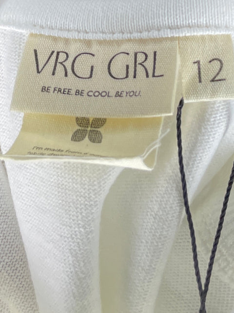 Camiseta VRG GRL Basica Blanco-Talla 12
