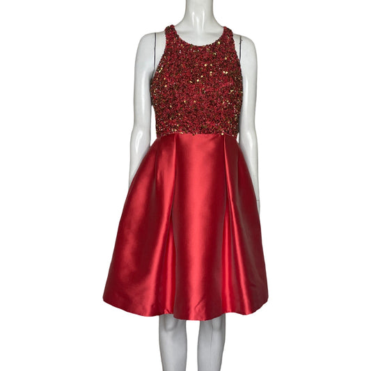 Vestido Theia Lentejuelas Naranja-Talla 4