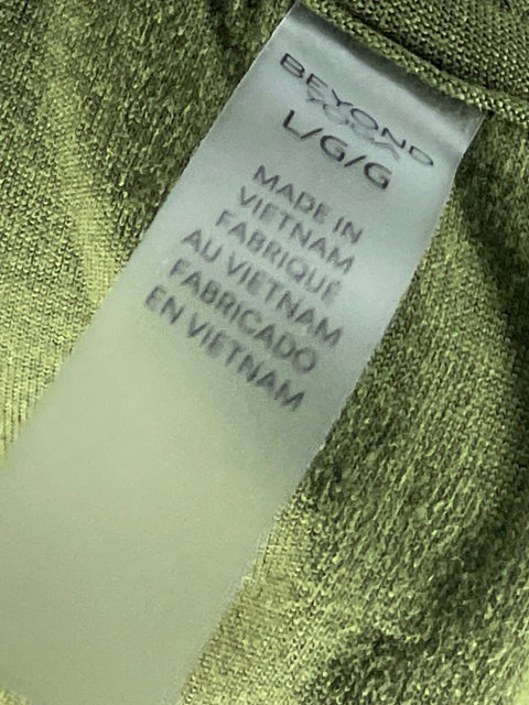 Camiseta Beyondyoga Crop Verde-Talla L