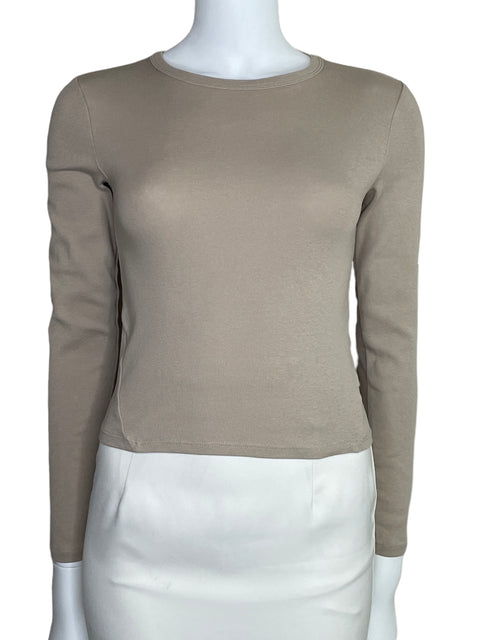 Sueter MNG Casual Manga Larga Beige-Talla S