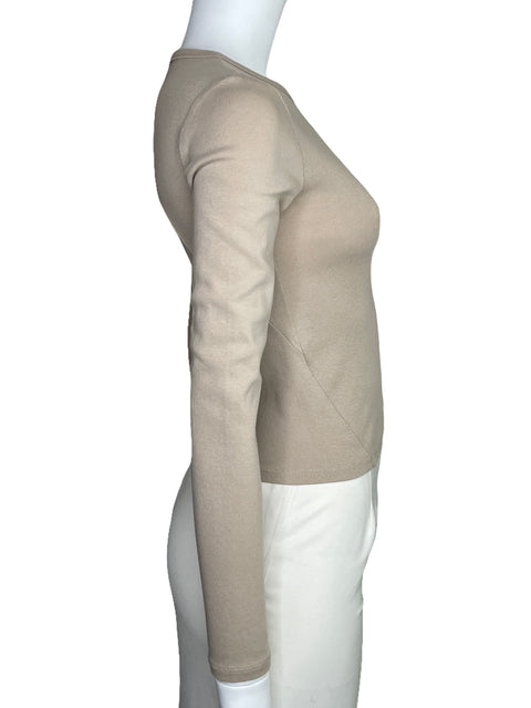 Sueter MNG Casual Manga Larga Beige-Talla S