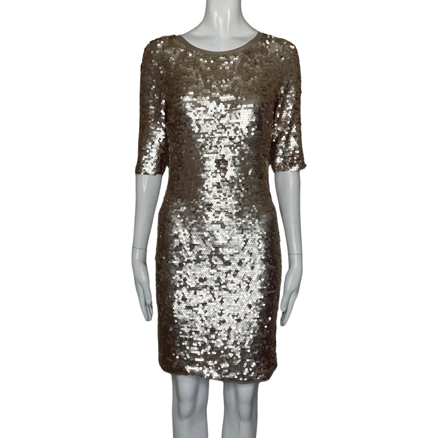 Vestido BCBG Lentejuelas Dorado-Talla S