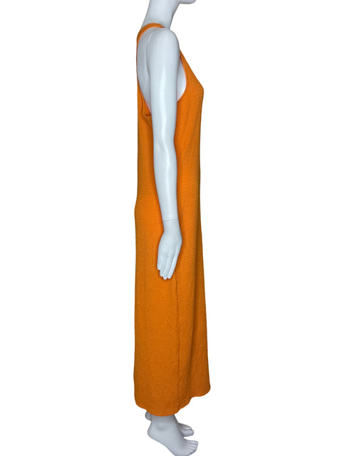Vestido MNG Fruncido Tiras Naranja-Talla 8