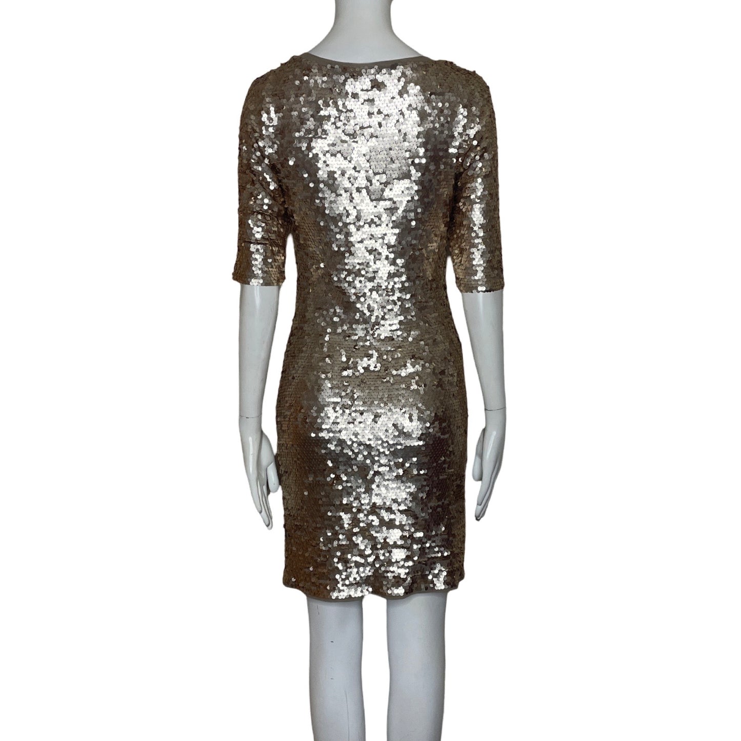 Vestido BCBG Lentejuelas Dorado-Talla S