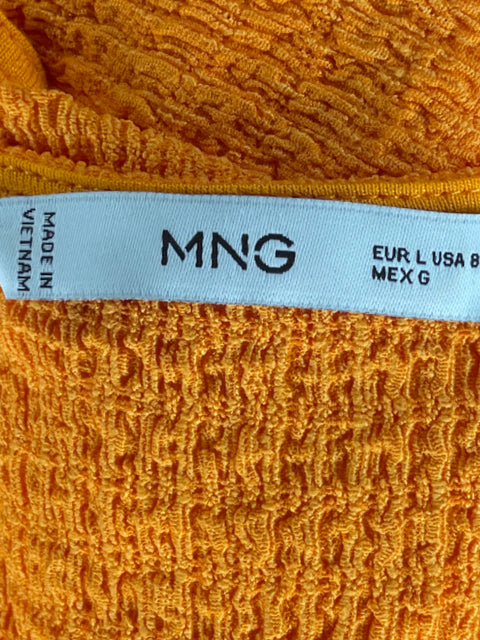 Vestido MNG Fruncido Tiras Naranja-Talla 8