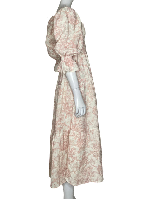 Vestido Nothing Fits But  Abullonado Rosado-Talla M.