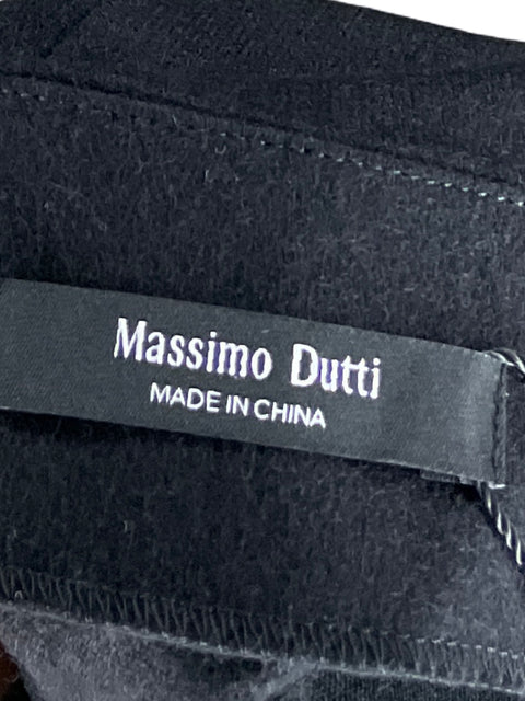 Falda Massimo Dutti Encaje Mini Negro-Talla M