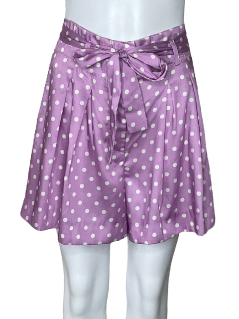 Short Zara Cinturón Lunares Morado-Talla M