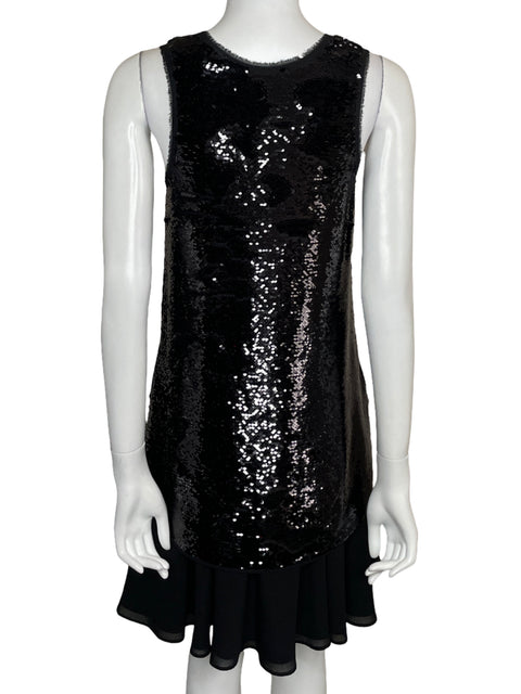 Vestido Emporio Armani Cóctel Lentejuelas Negro-Talla 42