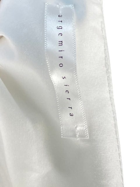 Vestido Argemiro Sierra Lazo Dobladillo Con Volantes Blanco - Talla S