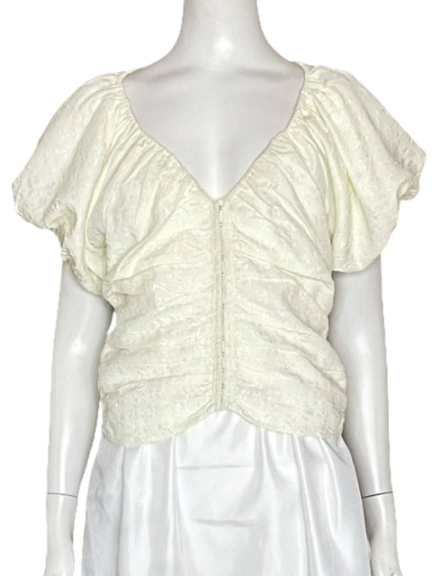 Blusa ASTR the Label Abullonada Beige-Talla M