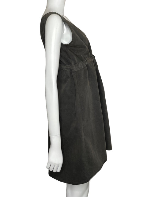 Vestido Natalia Londoño Mini Escote V Gris-Talla U