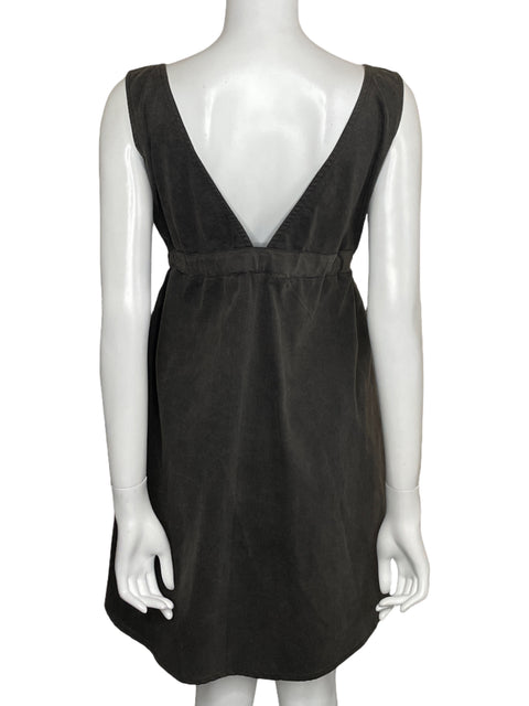 Vestido Natalia Londoño Mini Escote V Gris-Talla U