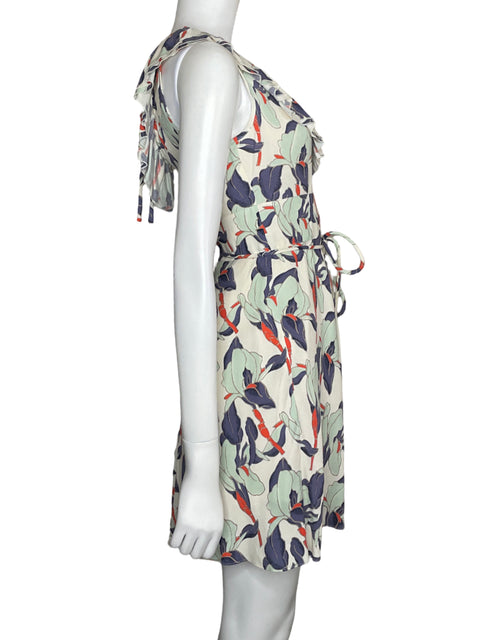 Vestido Juicy Couture Mini Floral Blanco-Talla 2