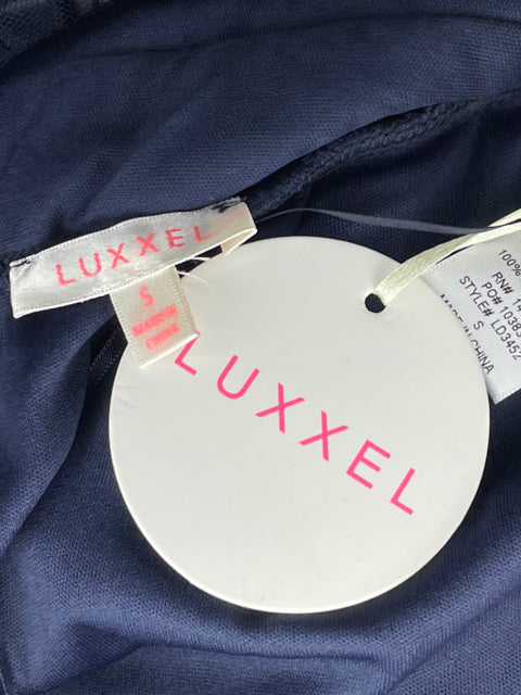 Vestido Luxxel Maxi Mesh Floral Azul-Talla S