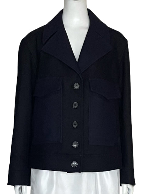 Jacket Zara Manteco Azul-Talla S