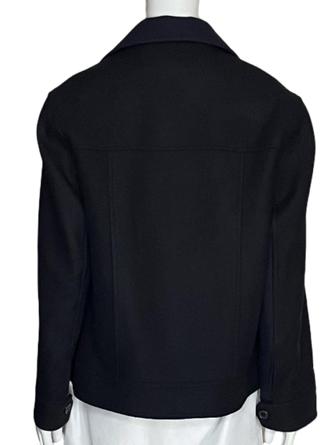Jacket Zara Manteco Azul-Talla S