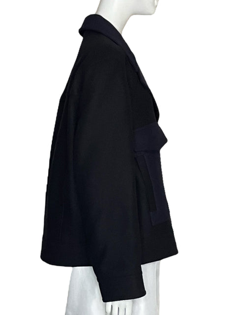 Jacket Zara Manteco Azul-Talla S