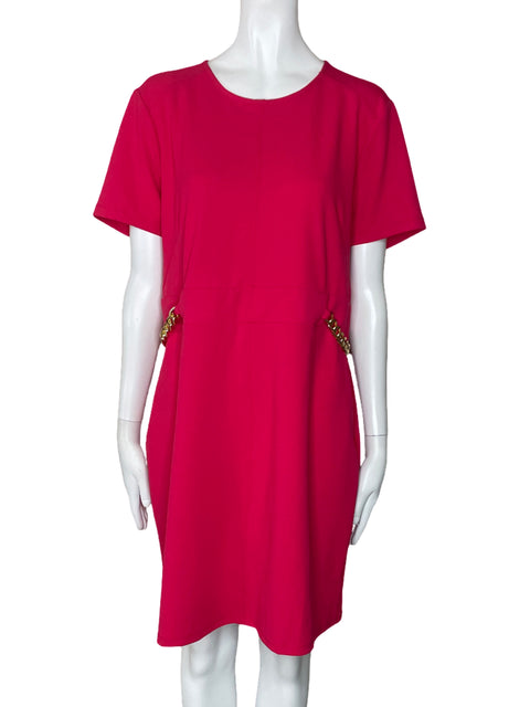 Vestido Michael Kors Midi Cadenas Rosado-Talla XL