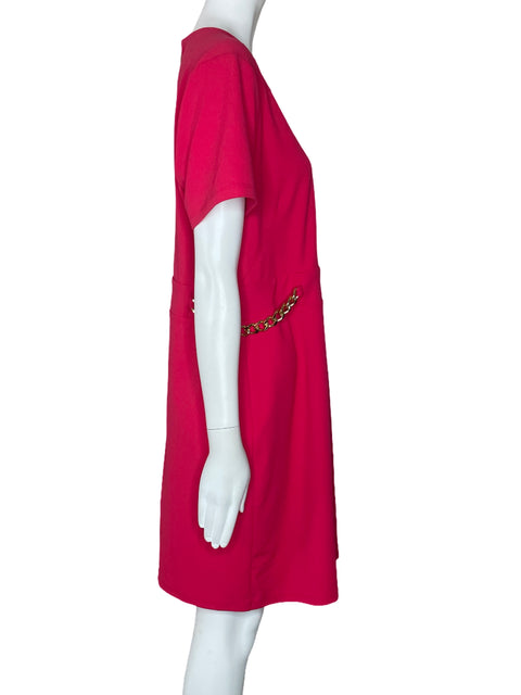 Vestido Michael Kors Midi Cadenas Rosado-Talla XL