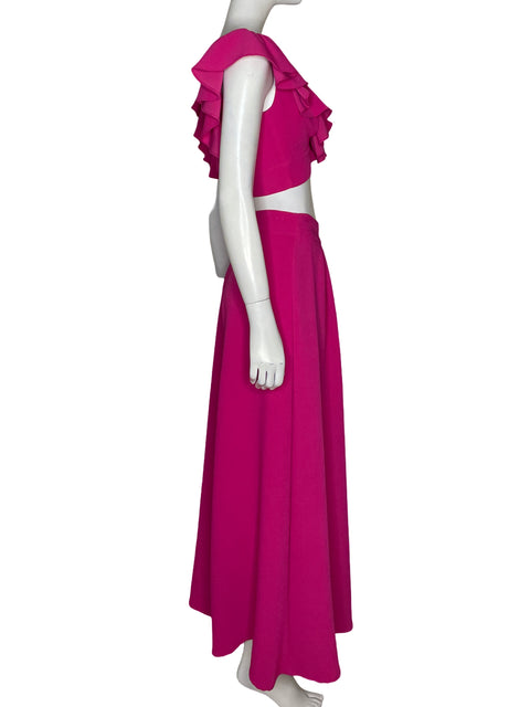 Set Sclub Top + Pantalón Basta Ancha Fucsia - Talla S