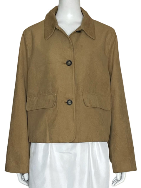 Jacket H&M Gamuzado Marron-Talla L