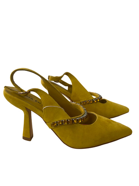 Calzado Alma en Pena Terciopelo Amarillo- Talla 38