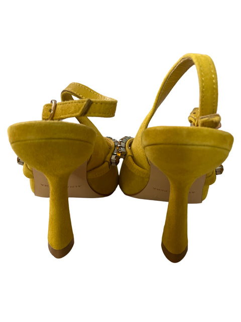 Calzado Alma en Pena Terciopelo Amarillo- Talla 38